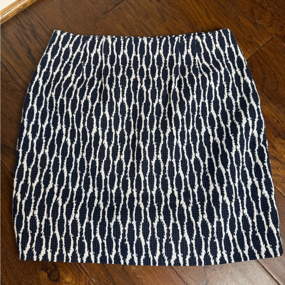 Loft Medium’s Navy and White Patterned Skirt